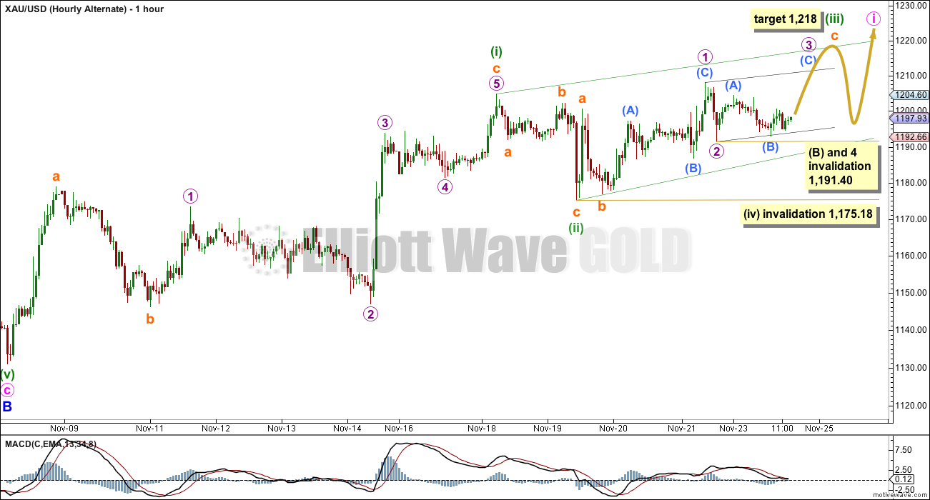GOLD Elliott Wave Chart 2014