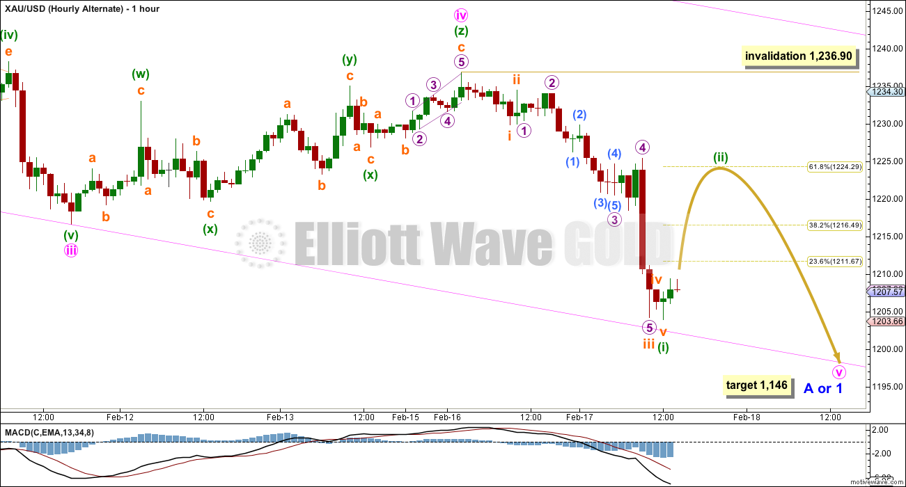 GOLD Elliott Wave Chart 2015