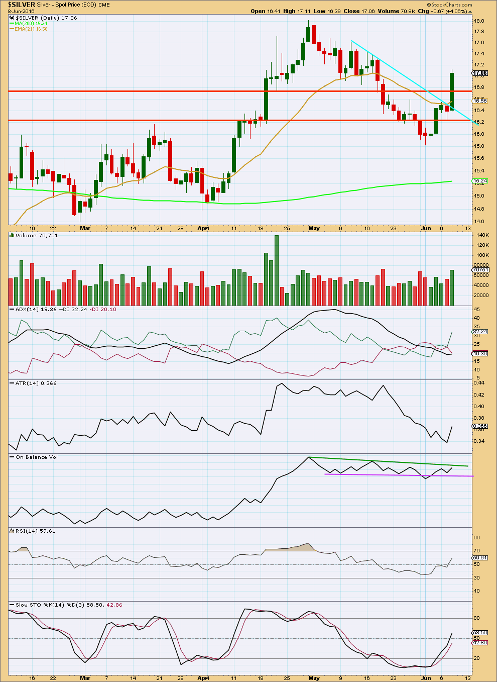 Silver Chart Daily 2016