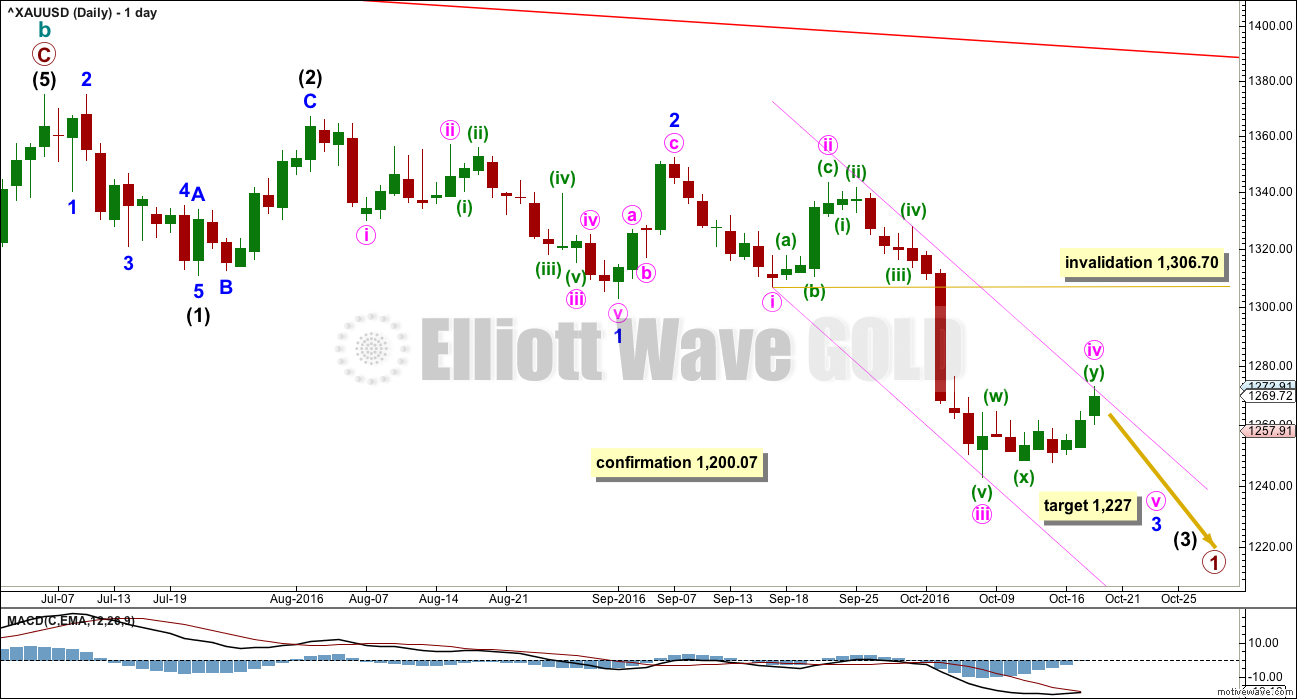 Gold Elliott Wave Chart Daily 2016