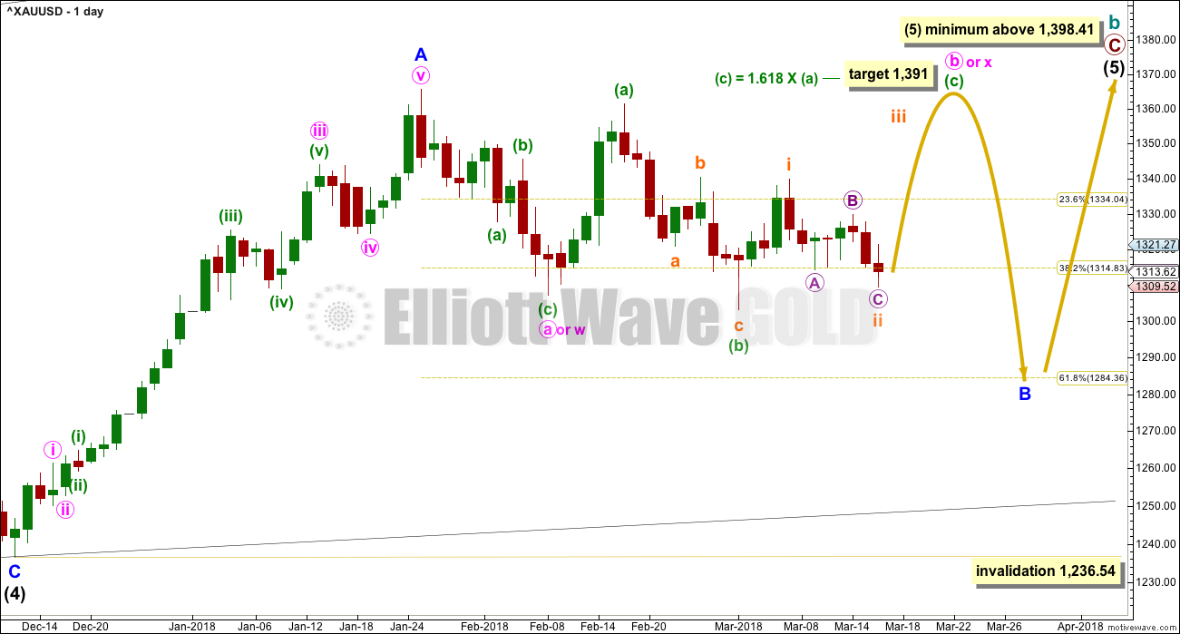 Gold Elliott Wave Chart Daily 2018