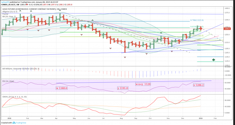 Gold RSI weekly 1-8-19 | Elliott Wave Gold