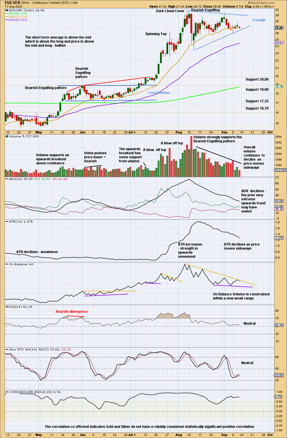 Silver Chart Daily 2020